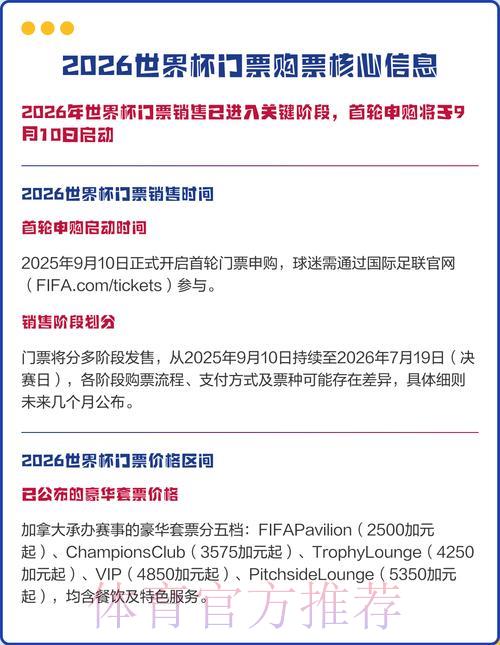 2026世界杯官方购票平台热门推荐 2026世界杯官方购票平台热门推荐